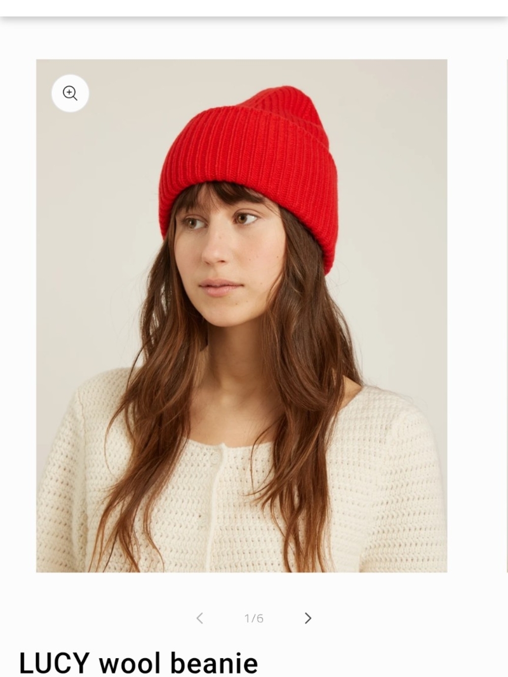 100% Merino Wool Red Beanie